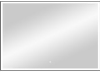 Зеркало с подсветкой Continent Frame Black ЗЛП188 с сенсорным выключателем 100см чёрный